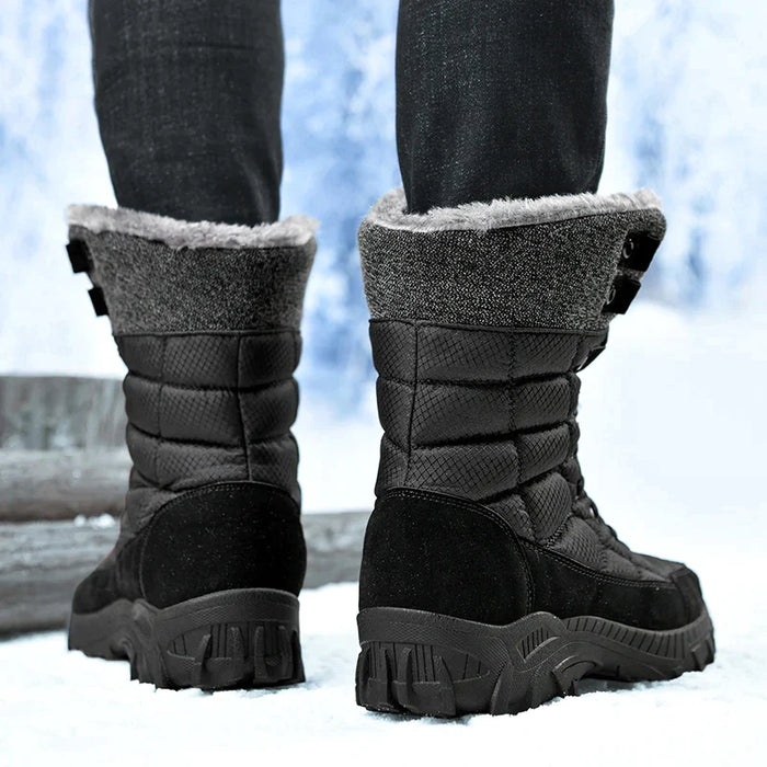 STEPHEN | Heren Winter Snowboots | Super Warme, Waterdichte Leren Hoge Wandelschoenen