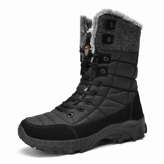 STEPHEN | Heren Winter Snowboots | Super Warme, Waterdichte Leren Hoge Wandelschoenen