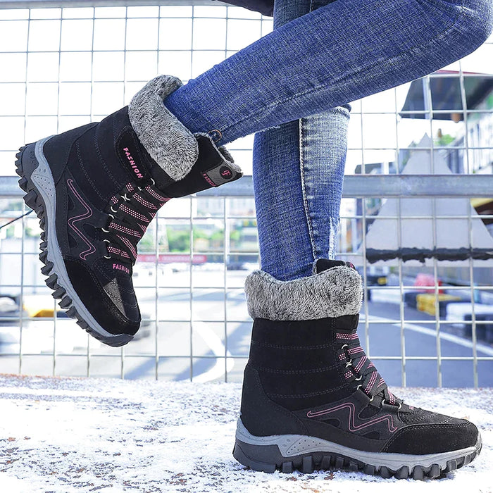 ELLA | Winter Dames Snowboots | Warme Hoge Laarzen voor Buiten Koud Weer