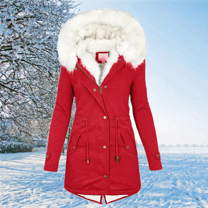 WinterWonder | Winterjas Dames | Bontkraag Jas | Perfecte Pasvorm | Stijlvol en Comfortabel